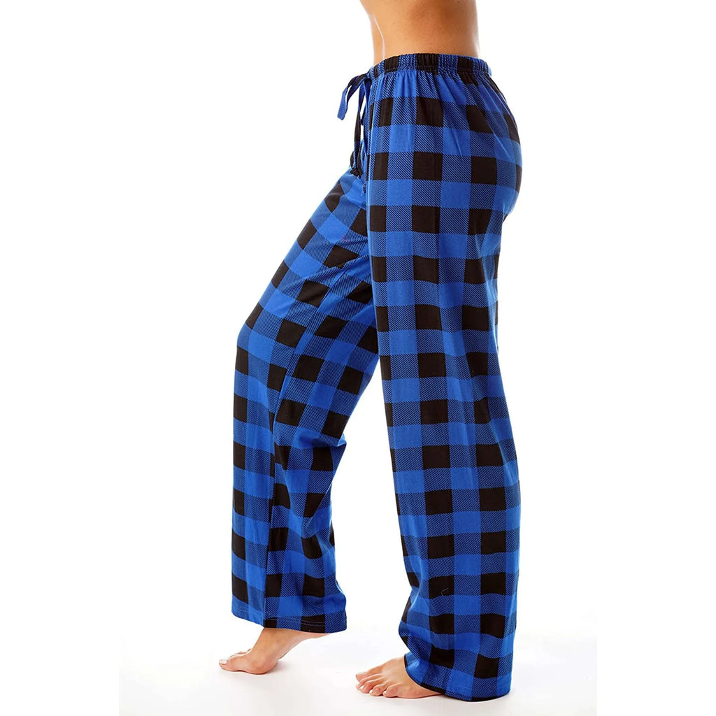 Pantalon de pyjama de Noël pour femme Pantalon à carreaux d'automne et d'hiver