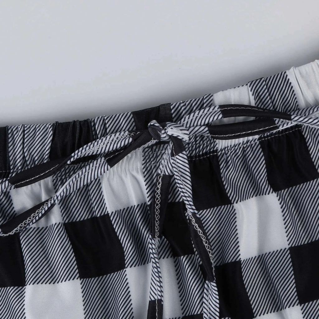 Pantalon de pyjama de Noël pour femme Pantalon à carreaux d'automne et d'hiver