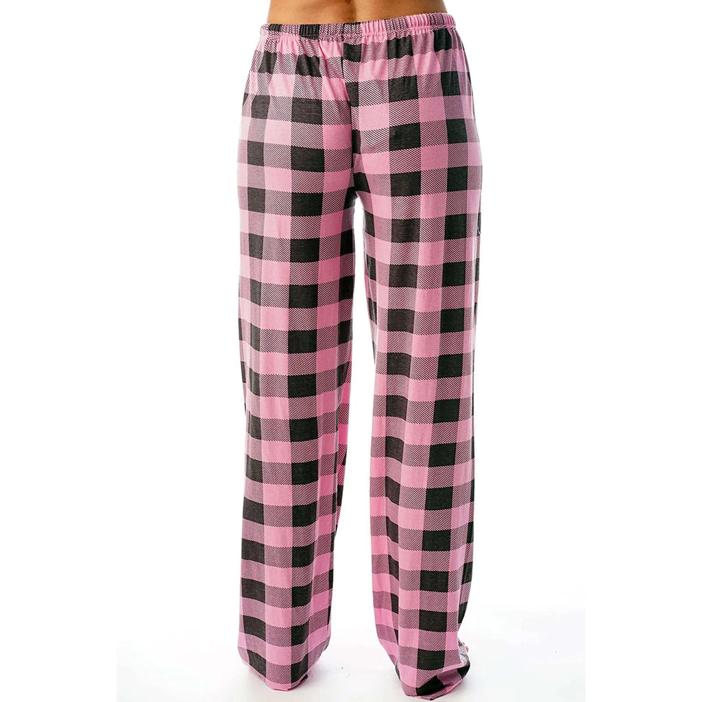 Pantalon de pyjama de Noël pour femme Pantalon à carreaux d'automne et d'hiver