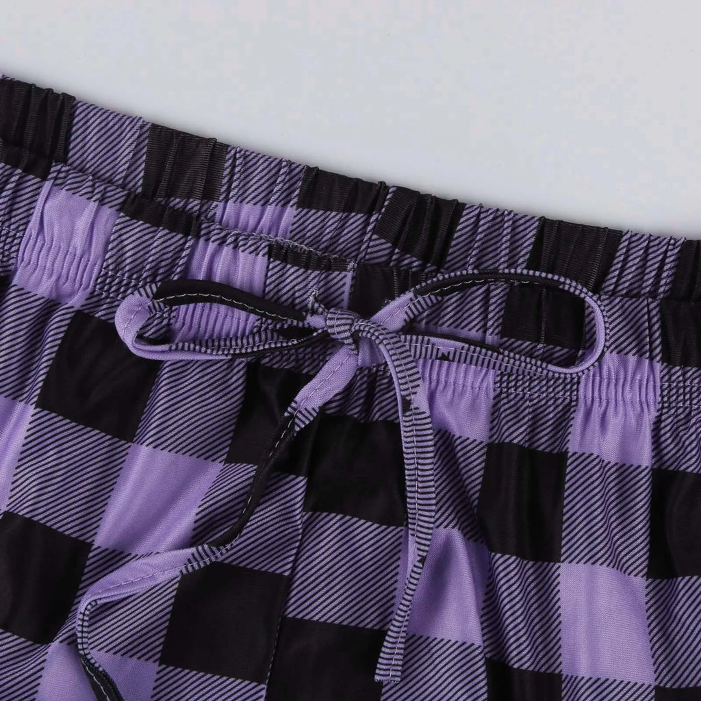 Pantalon de pyjama de Noël pour femme Pantalon à carreaux d'automne et d'hiver
