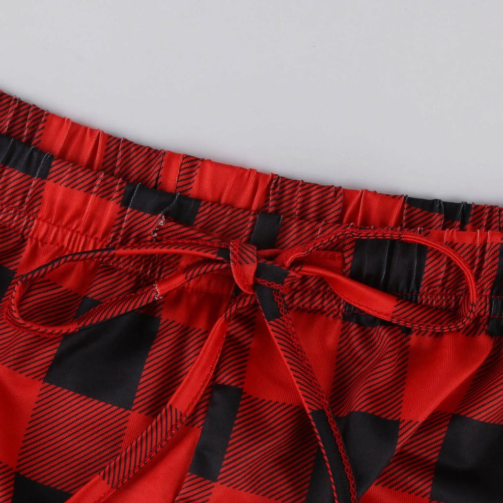 Pantalon de pyjama de Noël pour femme Pantalon à carreaux d'automne et d'hiver