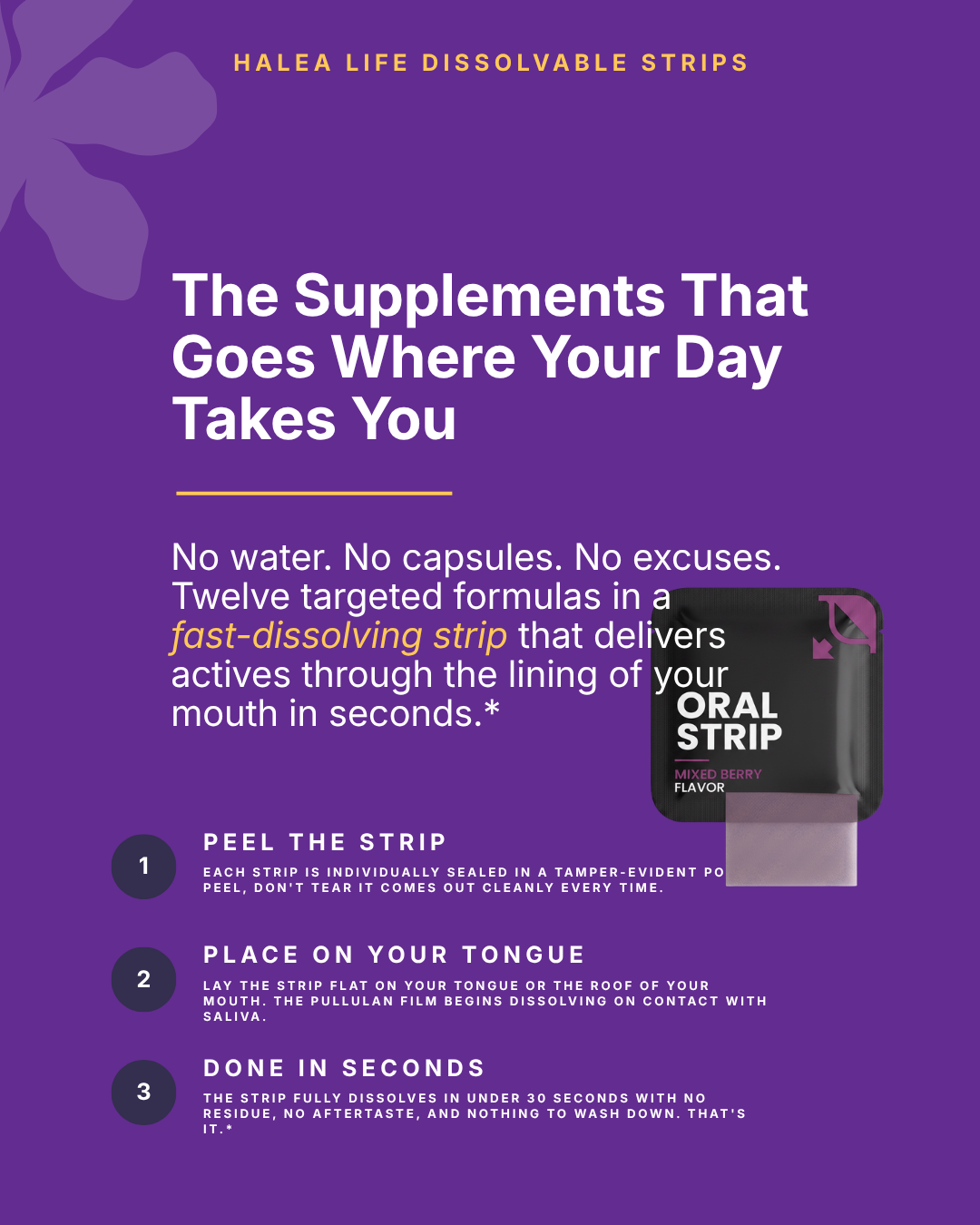 Herbal Recovery Strips - Turmeric, Grape Seed & Liver Support