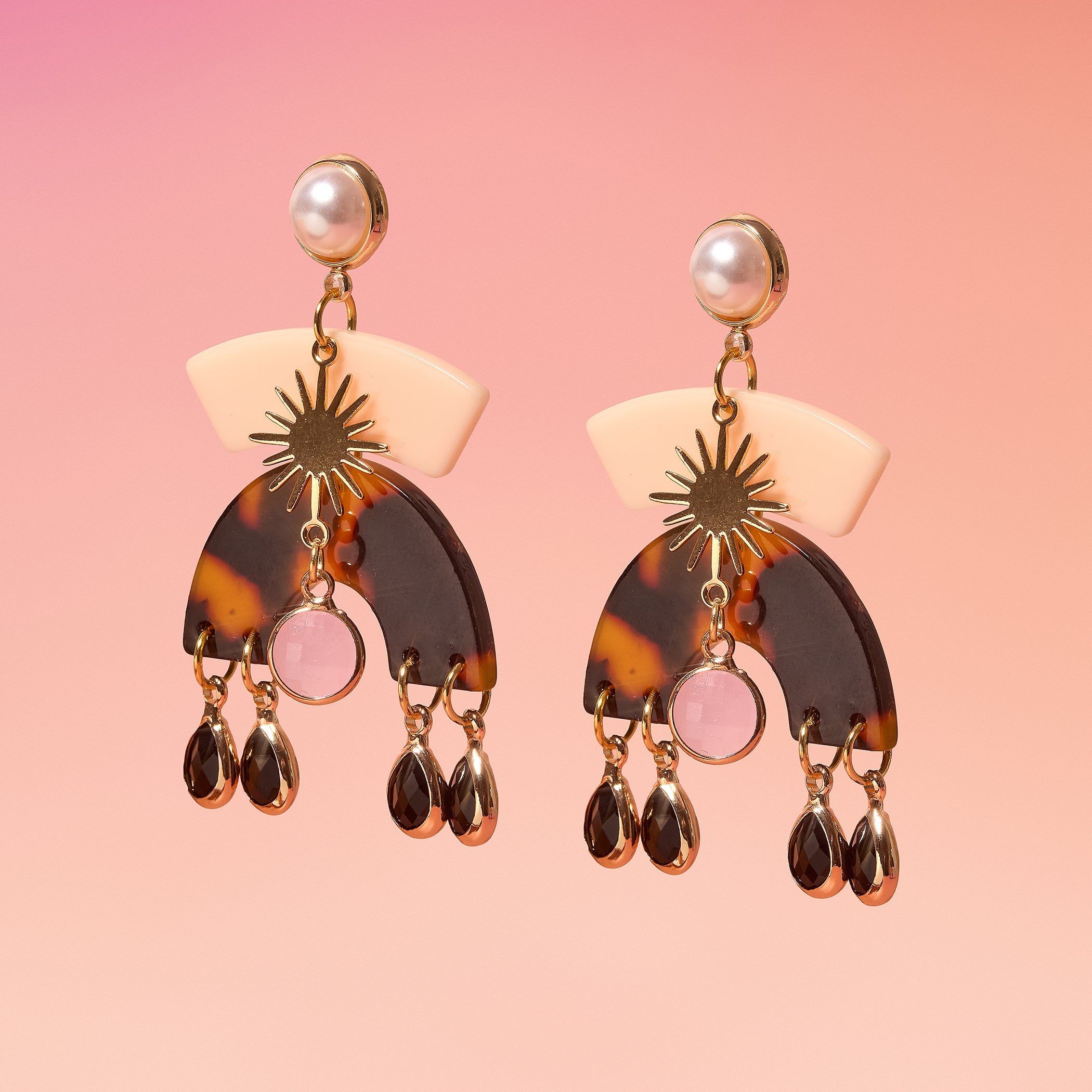 Boucles d'oreilles Freya en résine neutre
