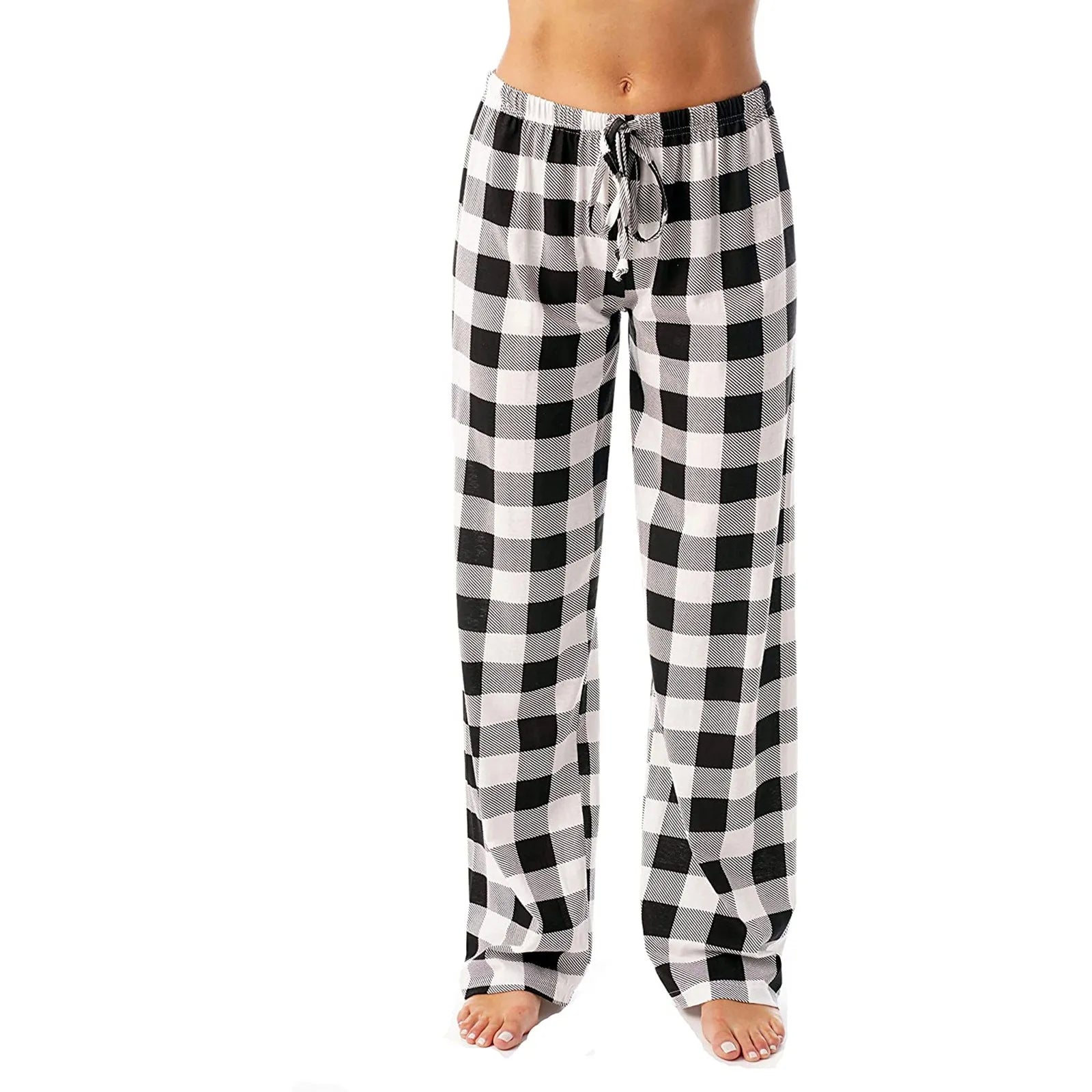 Pantalon de pyjama de Noël pour femme Pantalon à carreaux d'automne et d'hiver