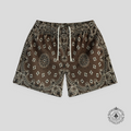 Bravest Studios Baroque Paisley Shorts in Brown