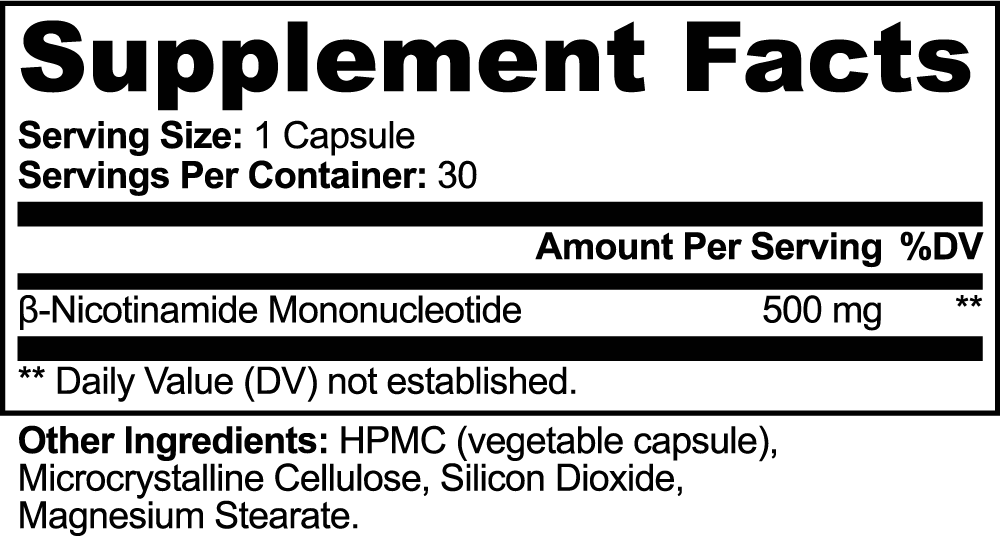 NMN 500mg | NAD+ Booster for Cellular Energy & Peak Performance