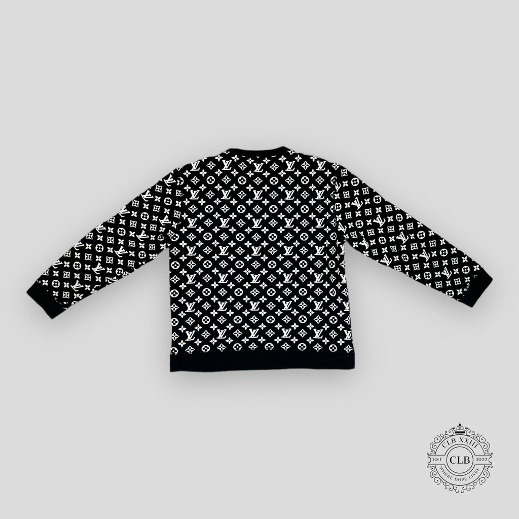 Louis Vuitton Monogram Jacquard Crewneck in Black