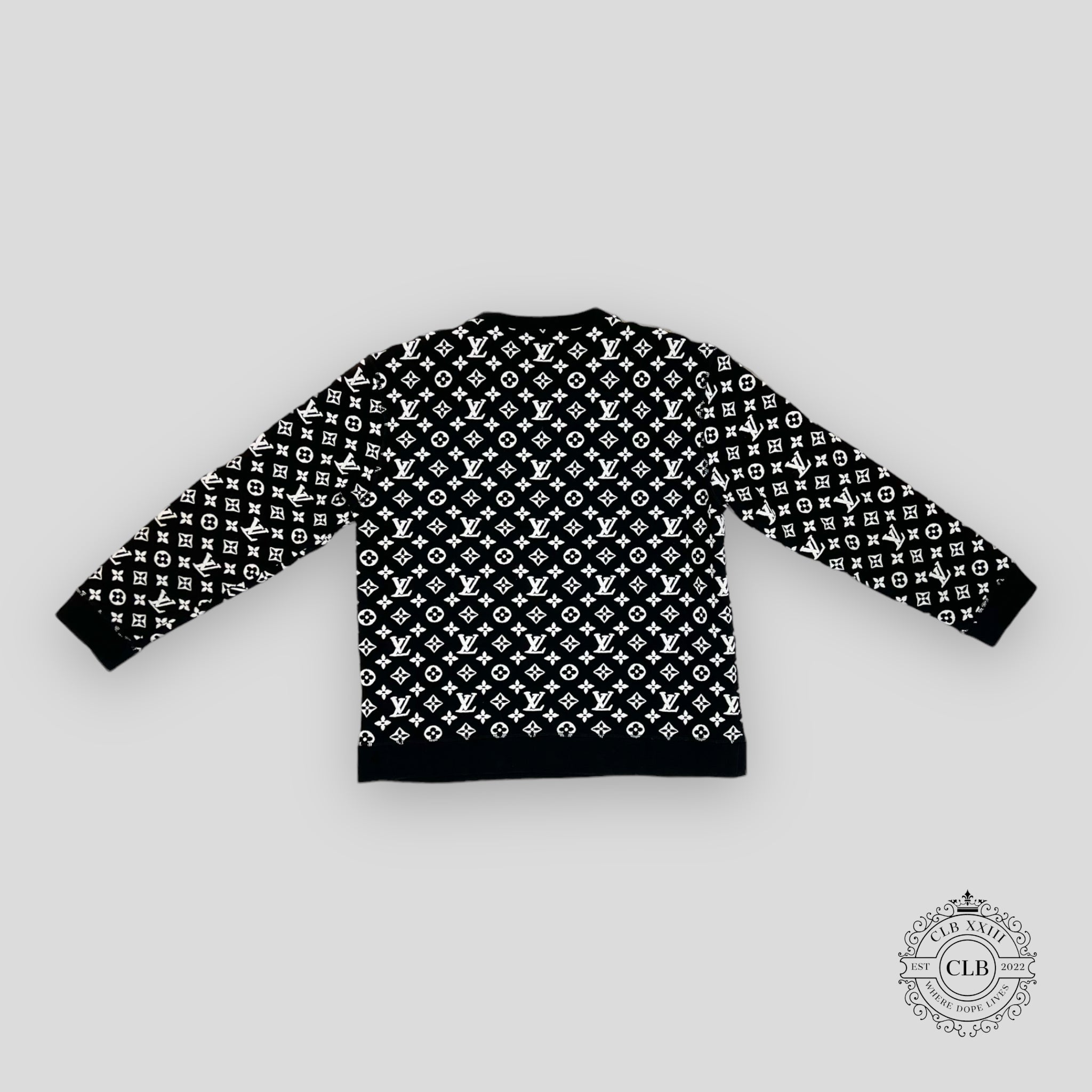 Louis Vuitton Monogram Jacquard Crewneck in Black