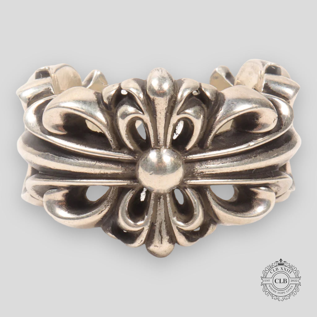CHROME HEARTS DOUBLE FLORAL RING