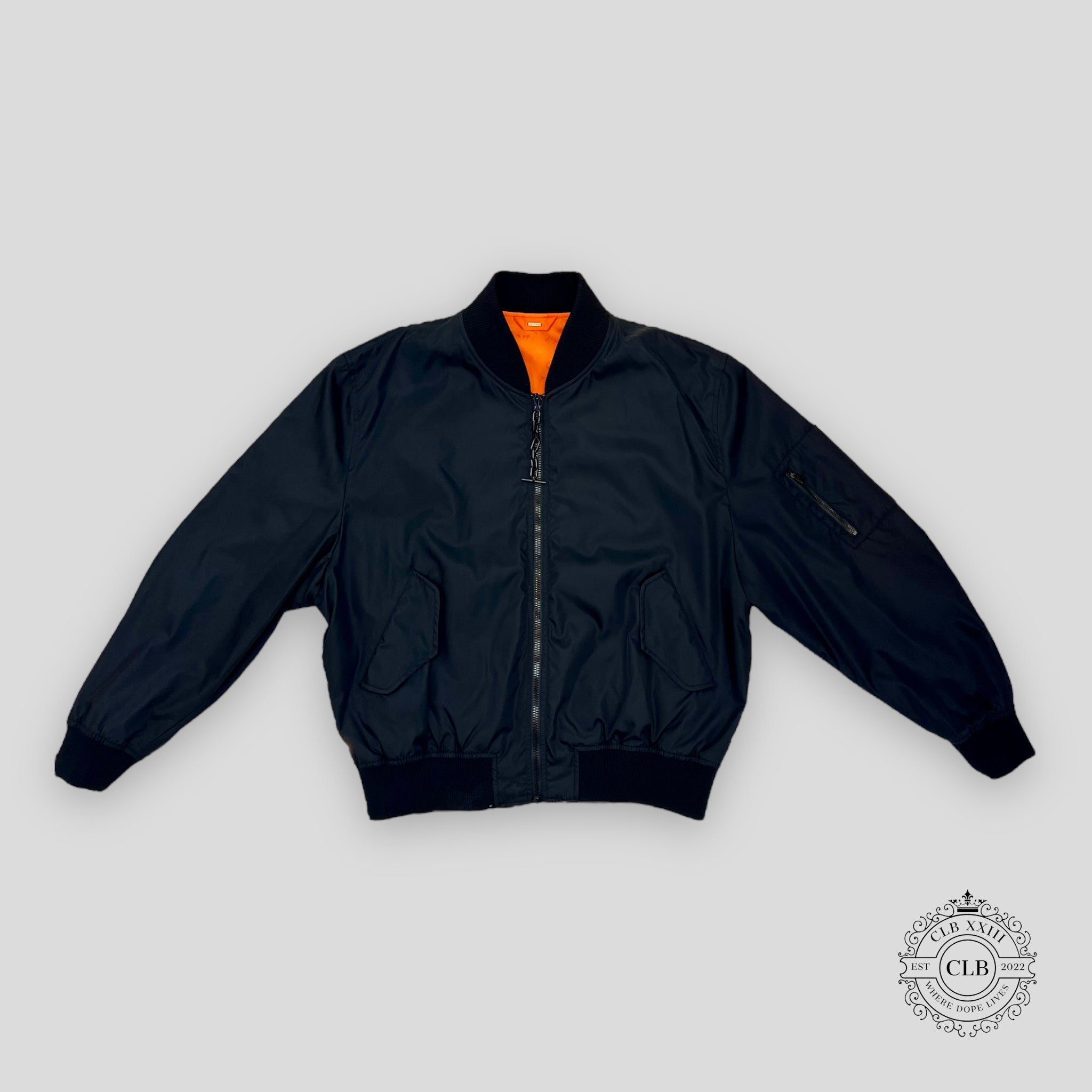 Louis Vuitton Reversible Bomber Jacket in Black / Orange