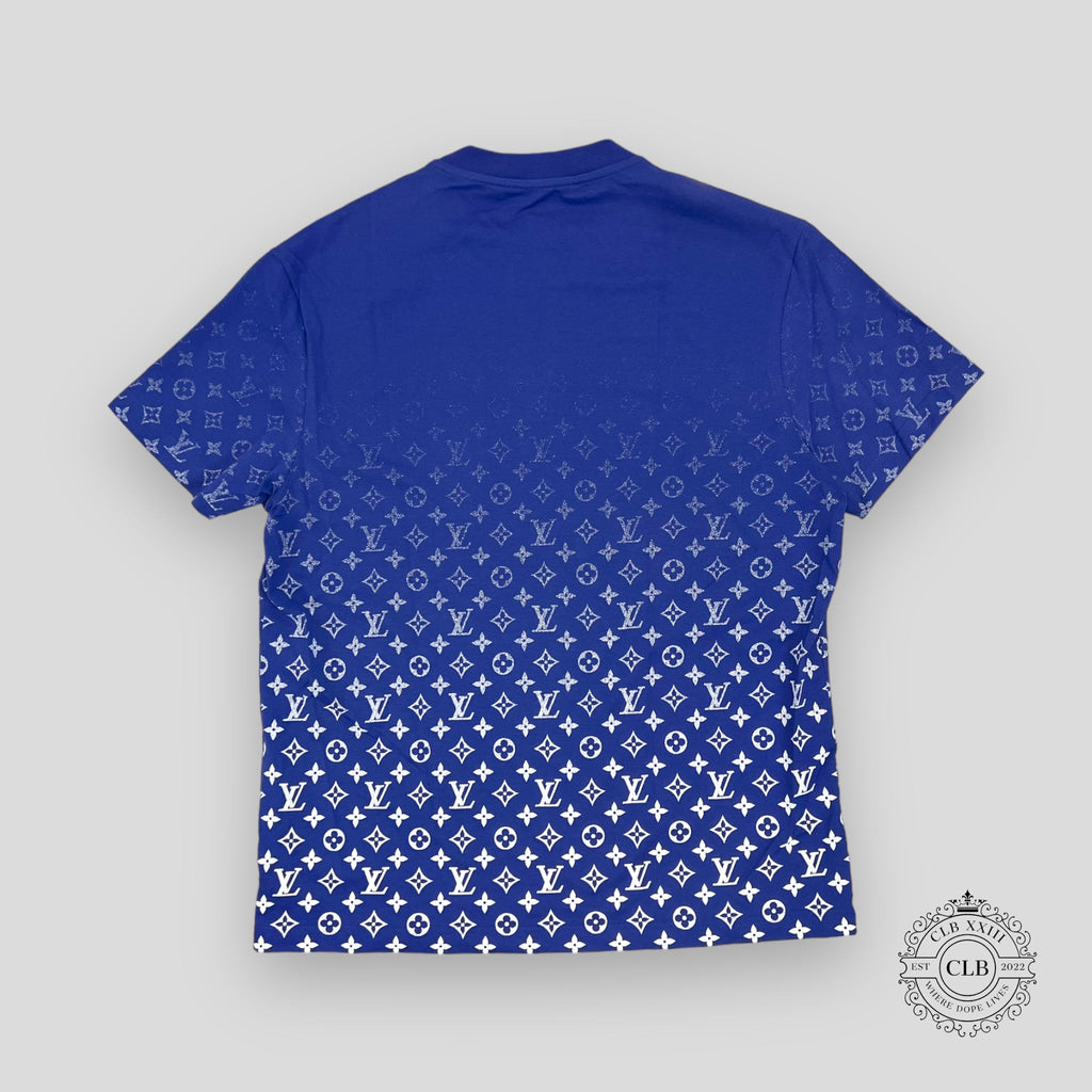 LOUIS VUITTON MONOGRAM DEGRADE T-SHIRT - BLUE/WHITE