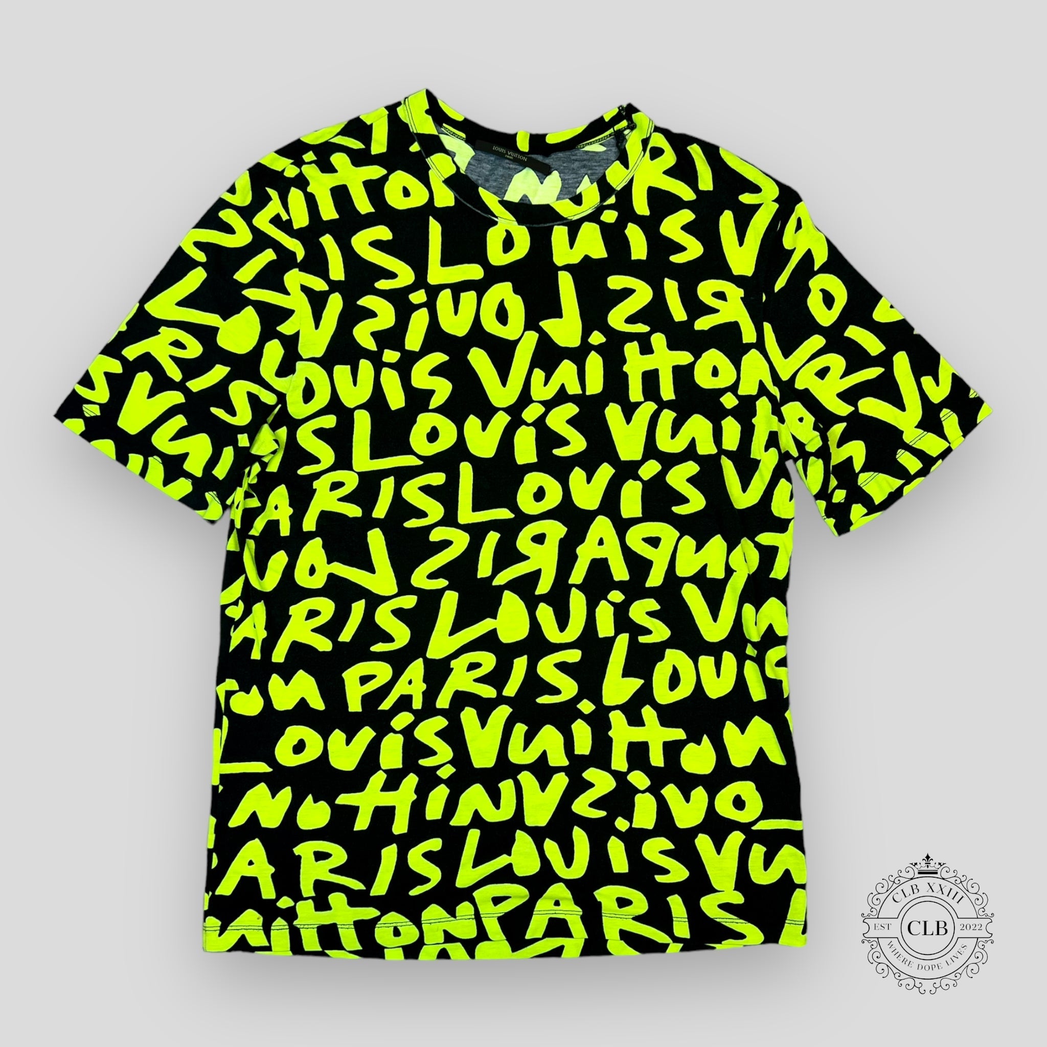 LOUIS VUITTON STEPHEN SPROUSE GRAFFITI TEE BLACK / GREEN
