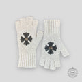 CHROME HEARTS STUDDED CASHMERE FINGERLESS GLOVES