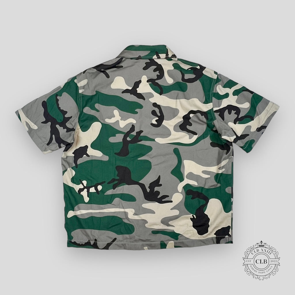 Chrome Hearts Matty Boy Sex Records Camouflage Shirt in Green