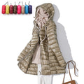 Doudoune longue 7XL pour femme, grande taille, ultra légère, avec capuche, manteau d'hiver-2