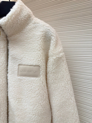 LV Teddy Wool Waist-Clinching Jacket