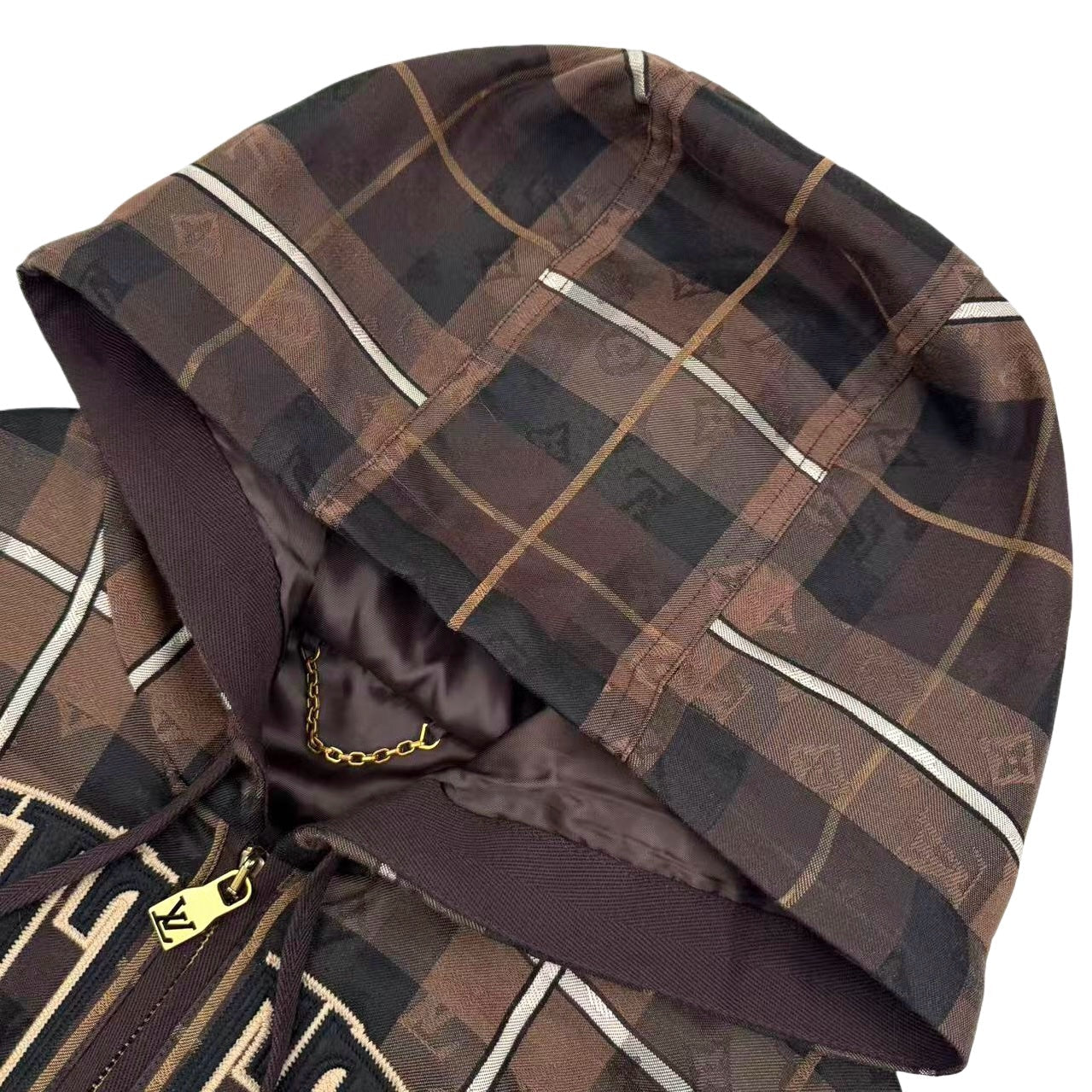 LV Plaid Zip-Up Jacket