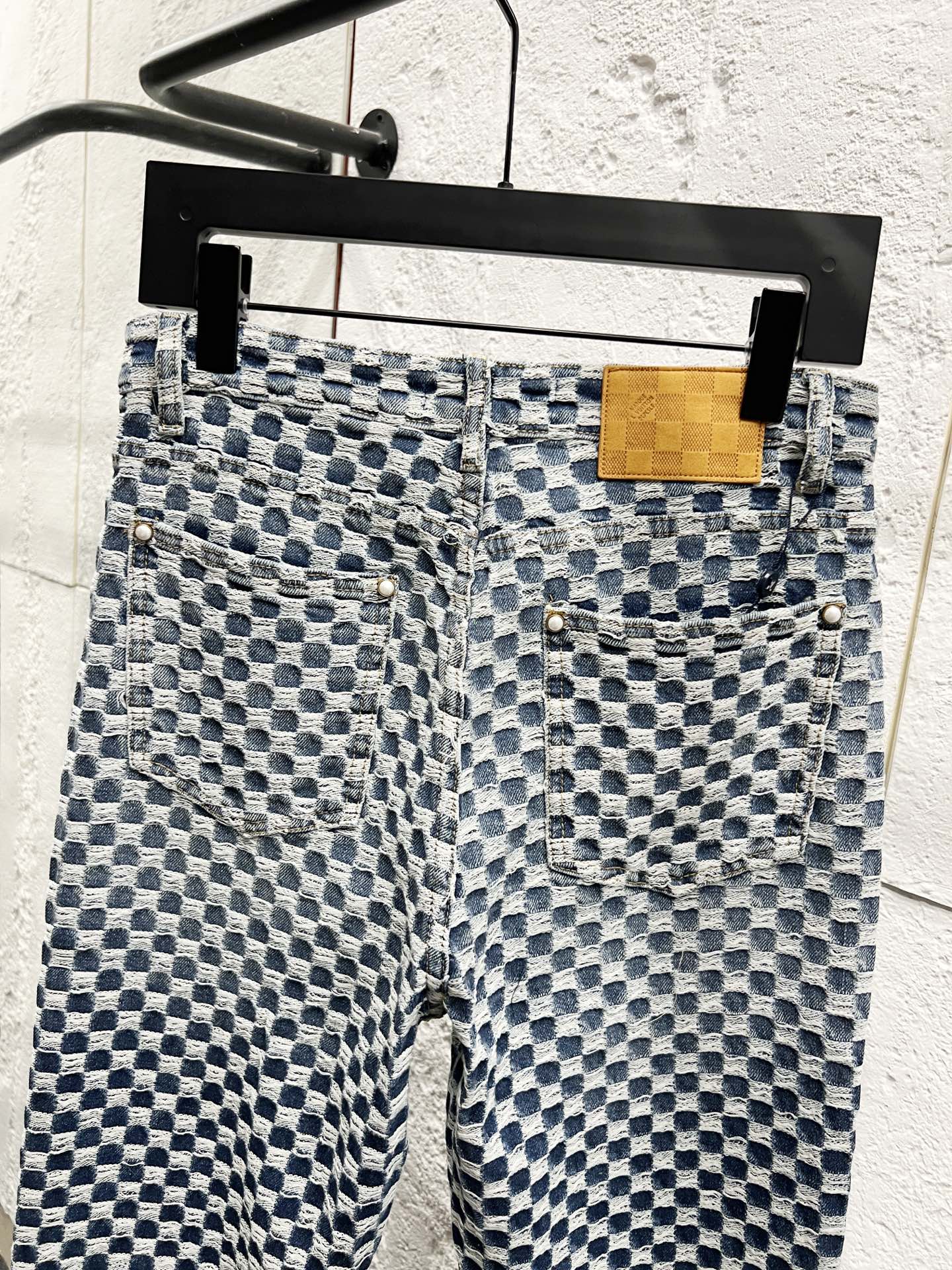 LV Checkerboard Denim Jeans