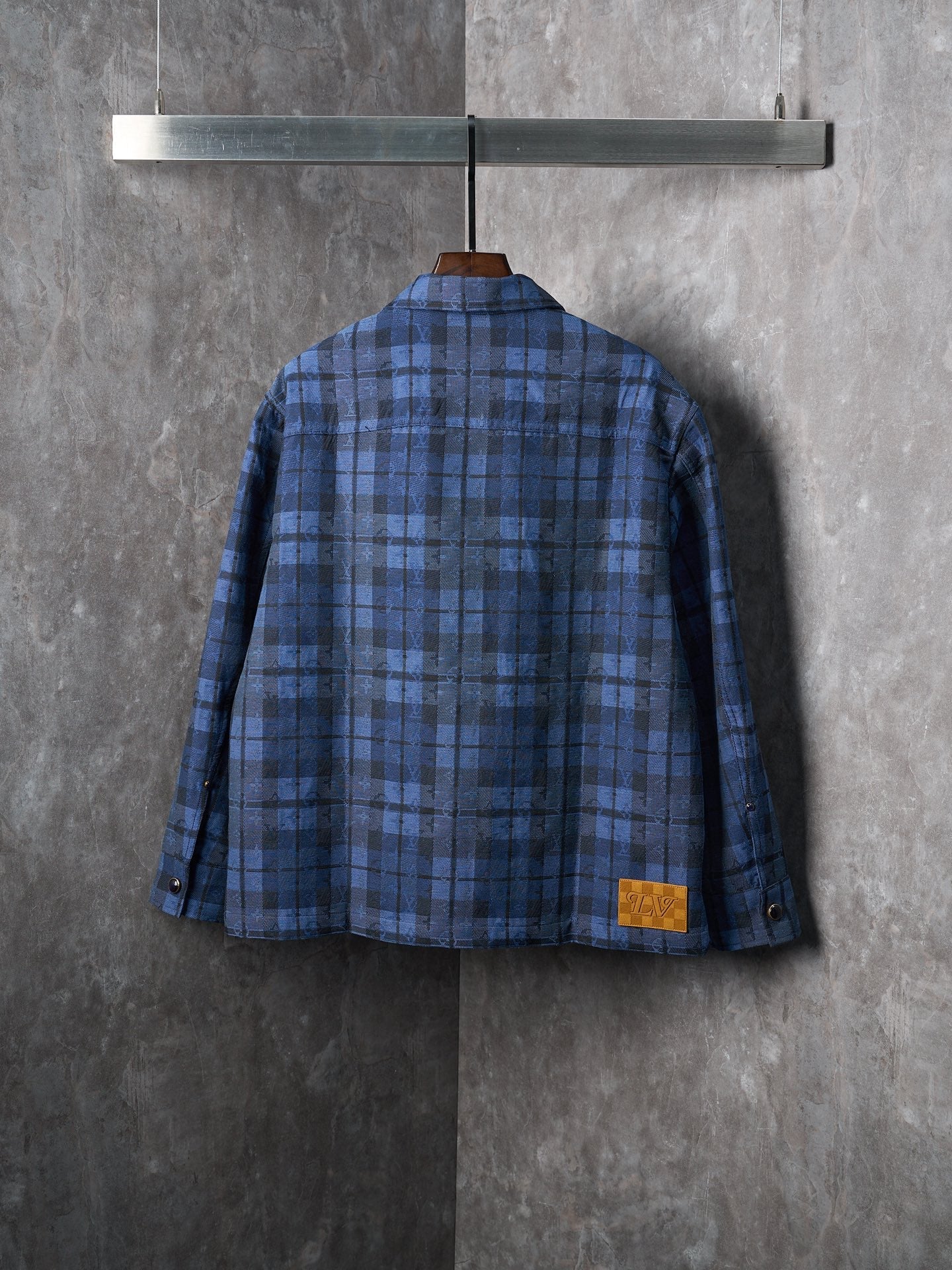 Louis Vuitton MONOGRAM Check Denim Jacket Style Shirt Jacket