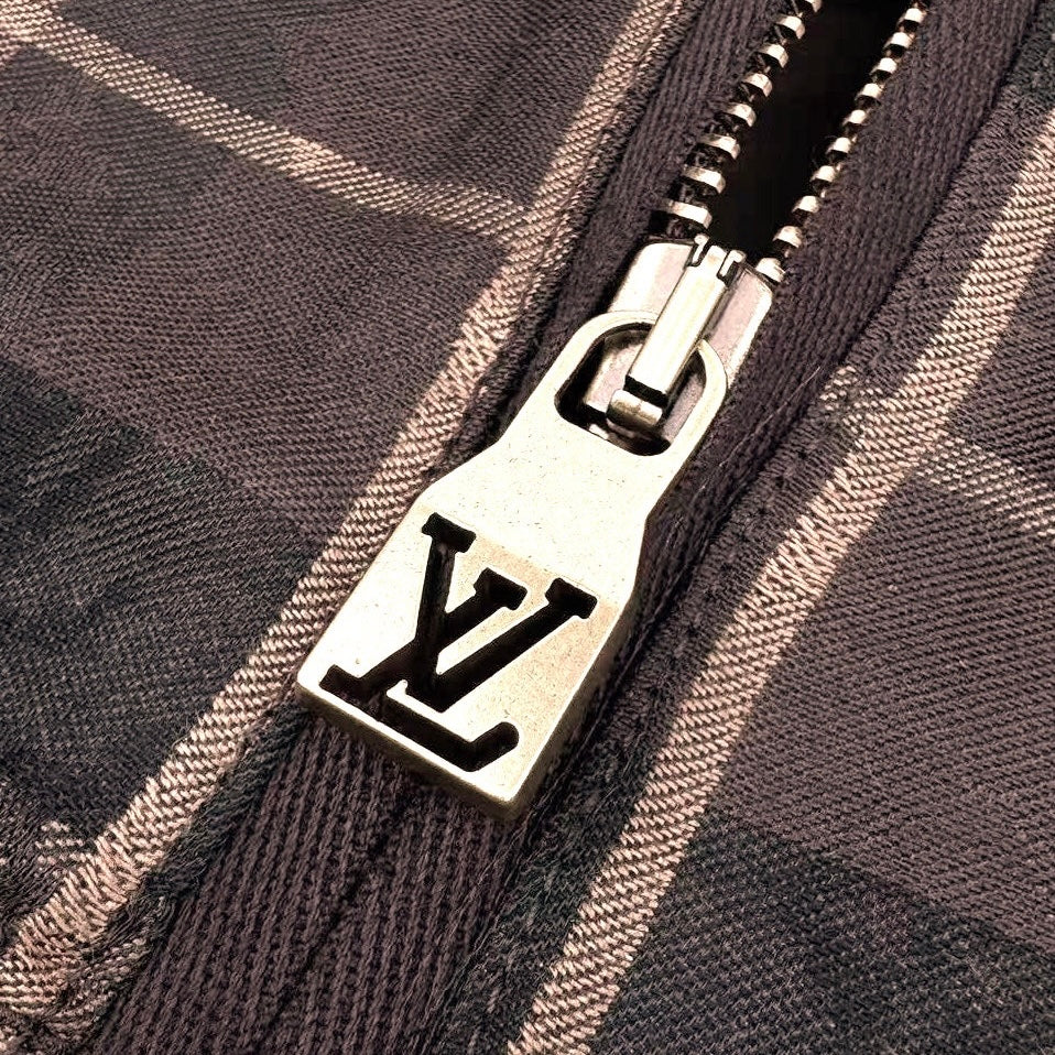 LV Plaid Zip-Up Jacket