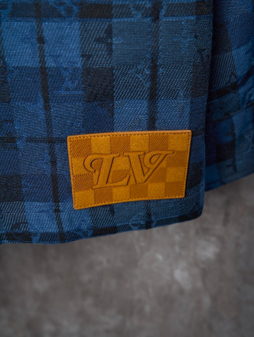 Louis Vuitton MONOGRAM Check Denim Jacket Style Shirt Jacket