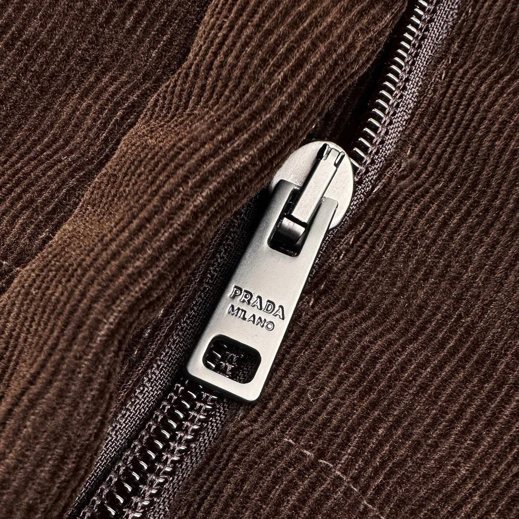 Prada Detachable Corduroy Down Jacket (Brown)