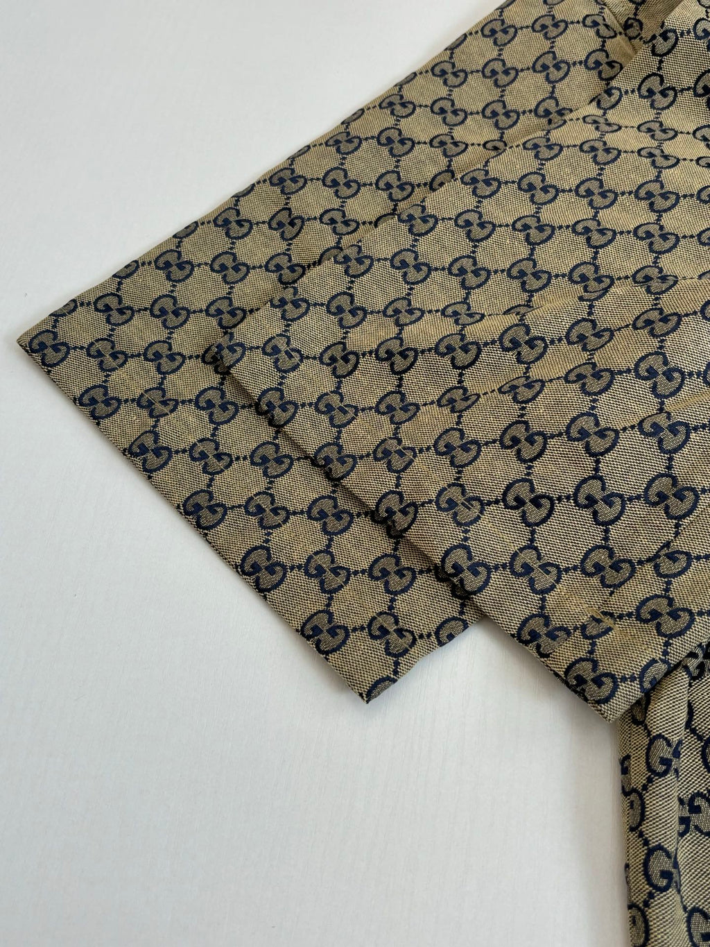Gucci Double G All-over Jacquard Suit Short-Sleeve Shirt