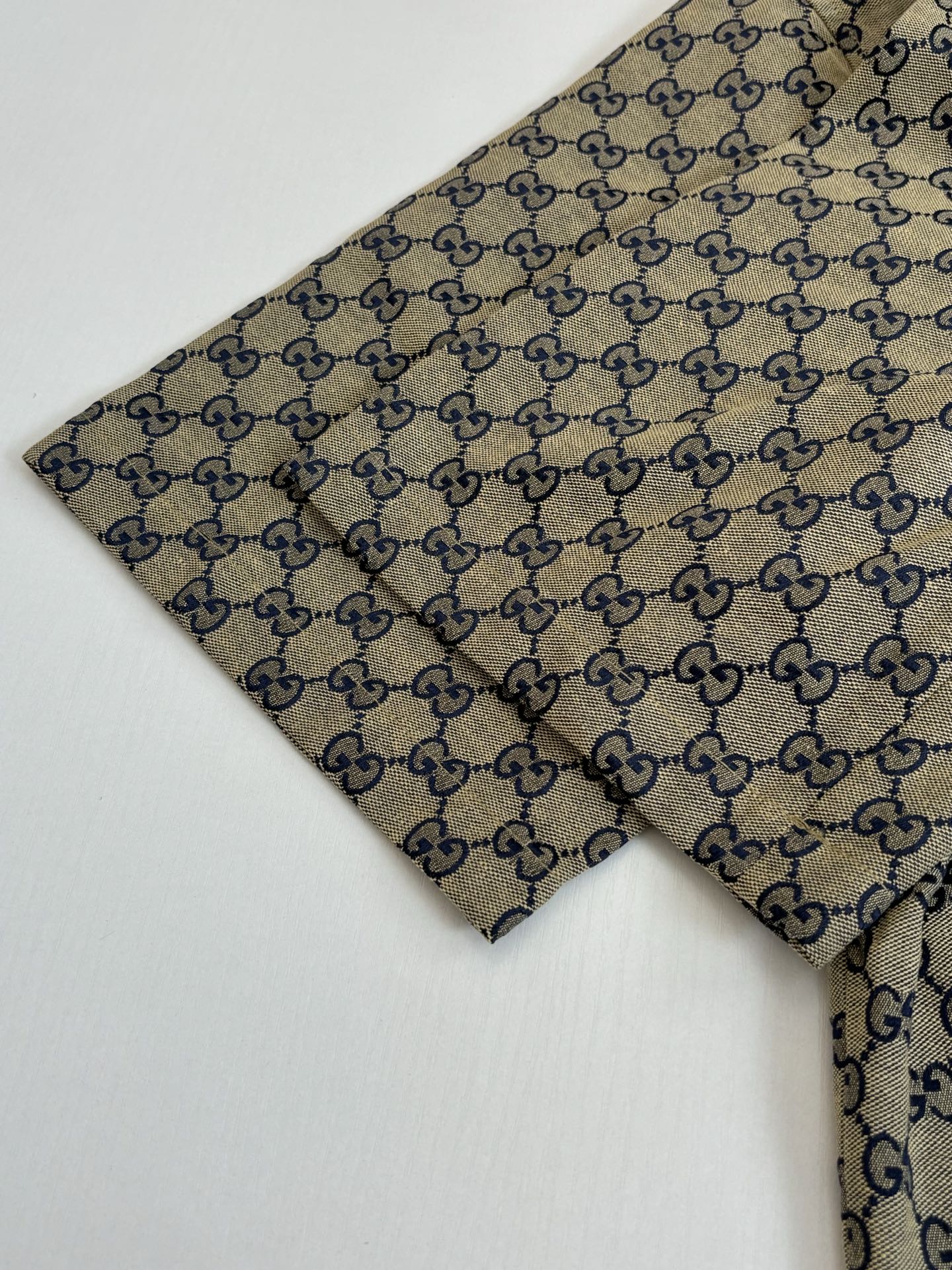 Gucci Double G All-over Jacquard Suit Short-Sleeve Shirt