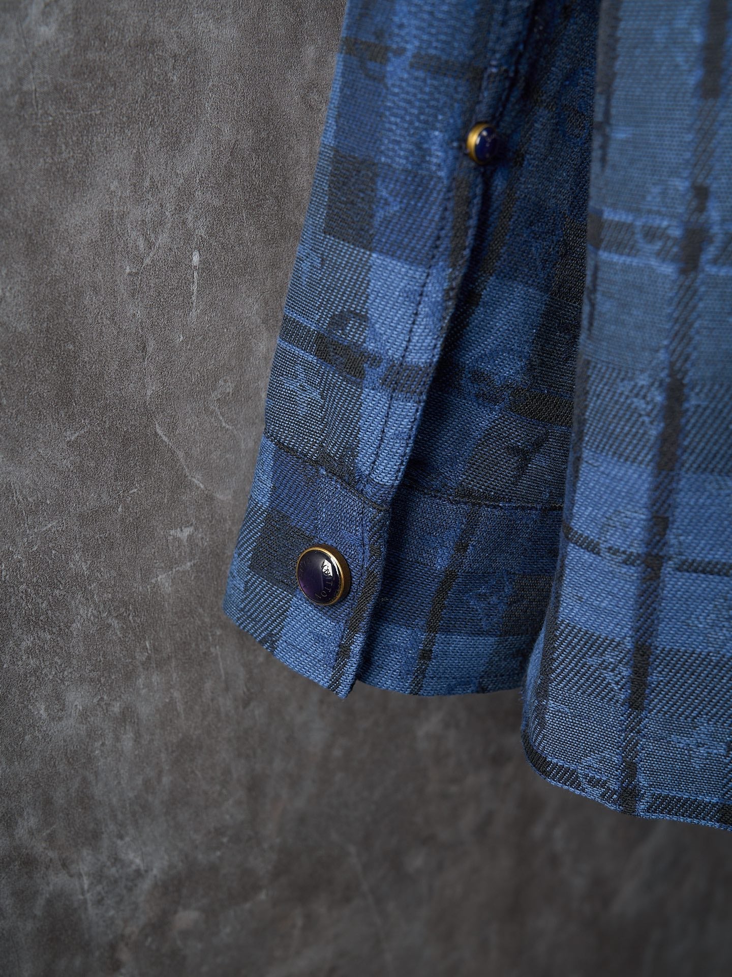 Louis Vuitton MONOGRAM Check Denim Jacket Style Shirt Jacket