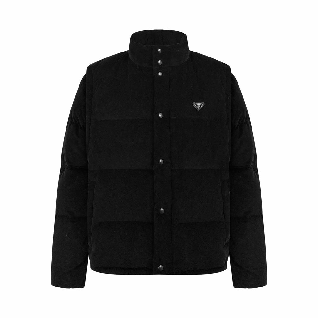 Prada Detachable Corduroy Down Jacket (Black)