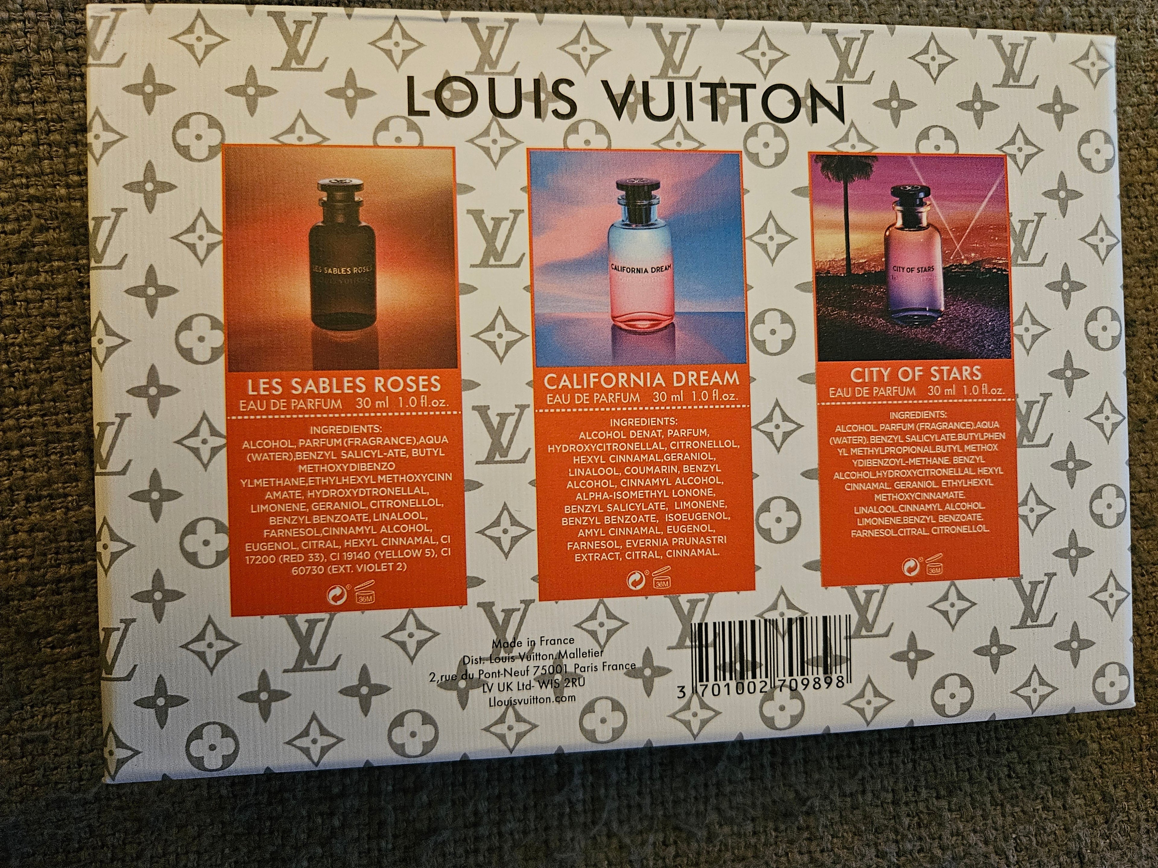 LV PERFUME SET 3X1 FL OZ