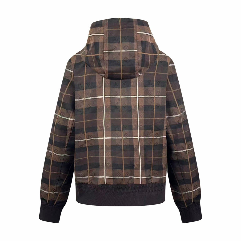 LV Plaid Zip-Up Jacket