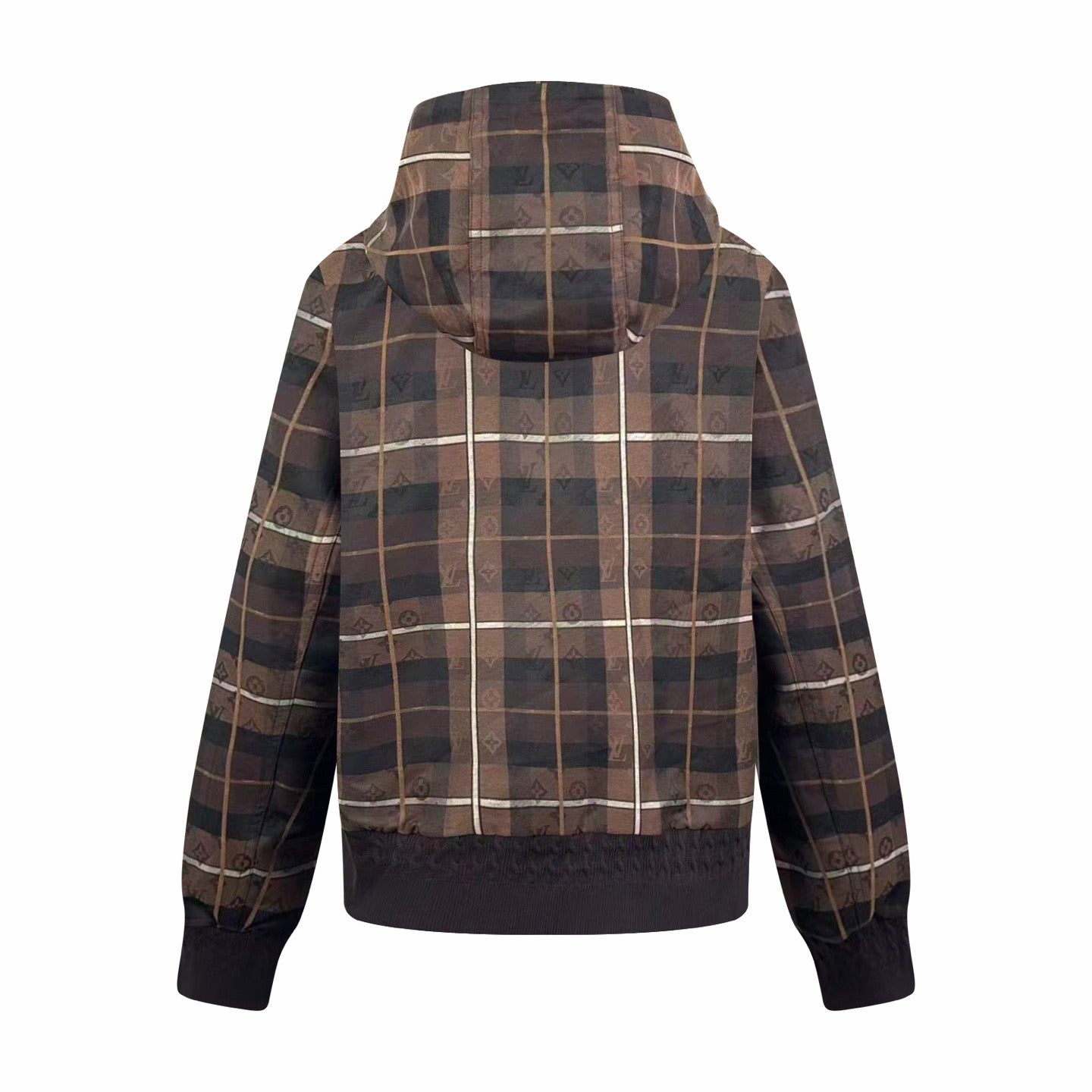 LV Plaid Zip-Up Jacket