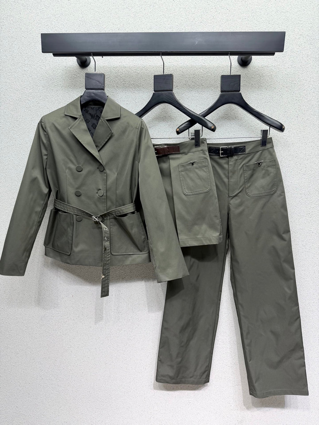 LV Military Green Mid Skirt - Women's