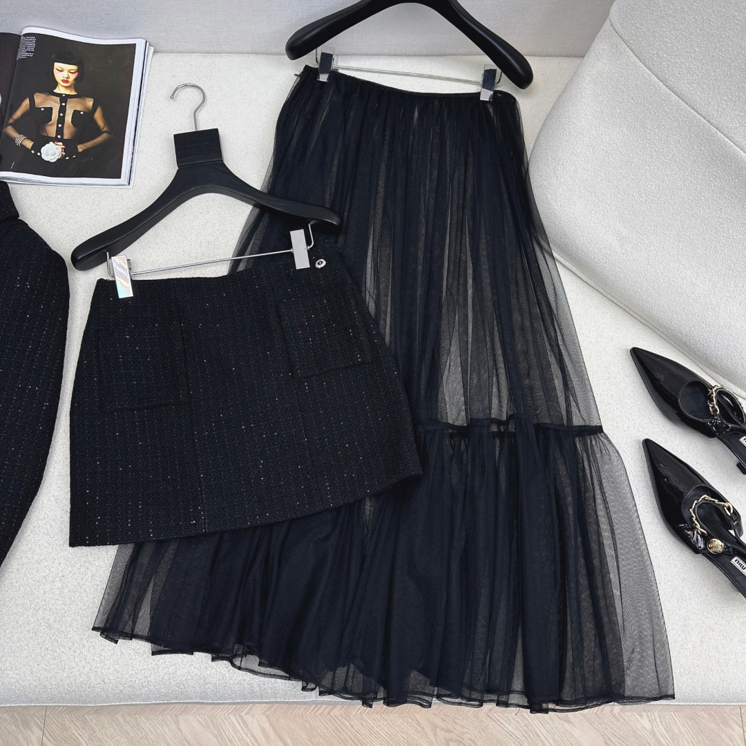 Chanel Woven Midi Skirt