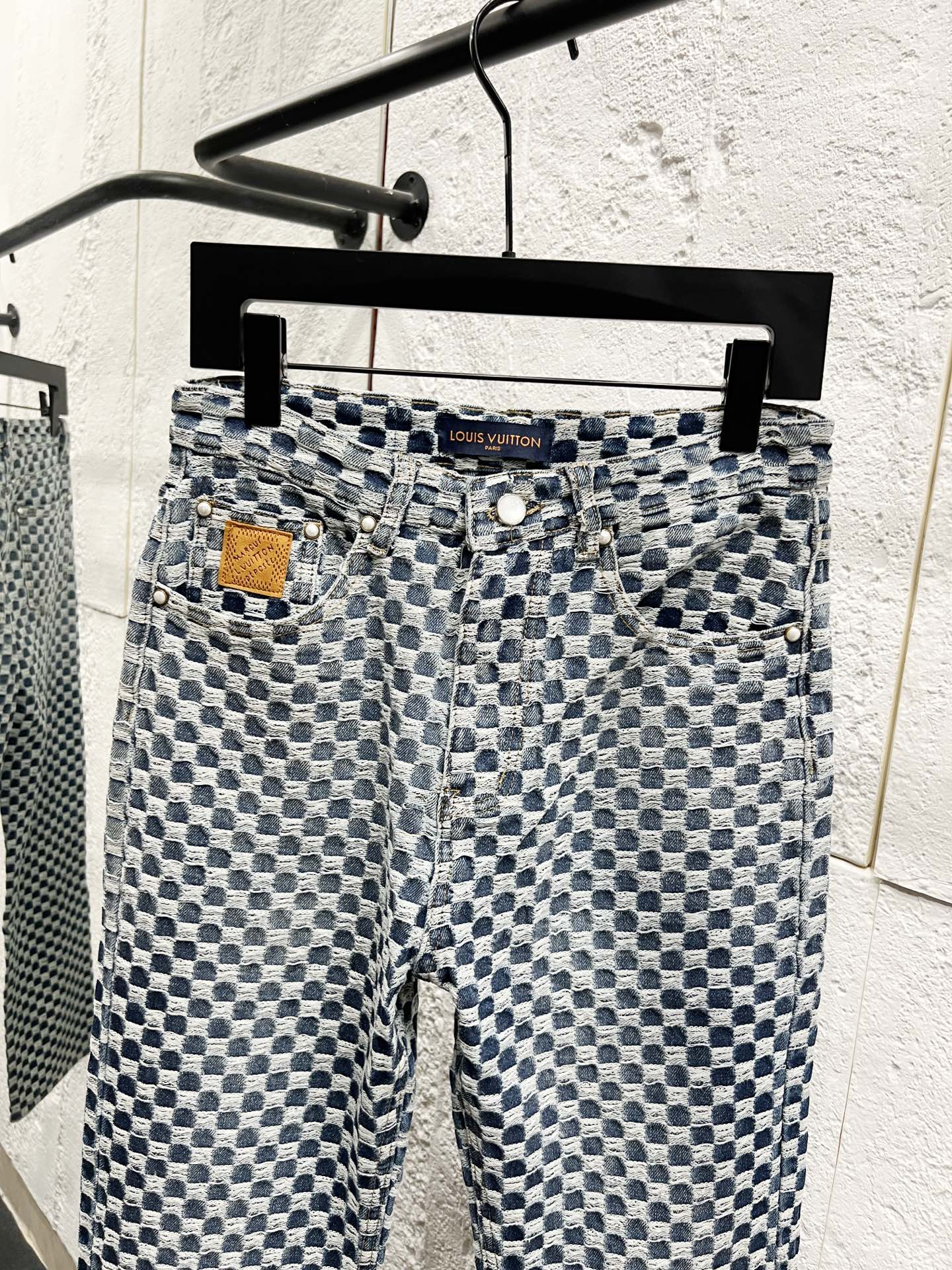 LV Checkerboard Denim Jeans