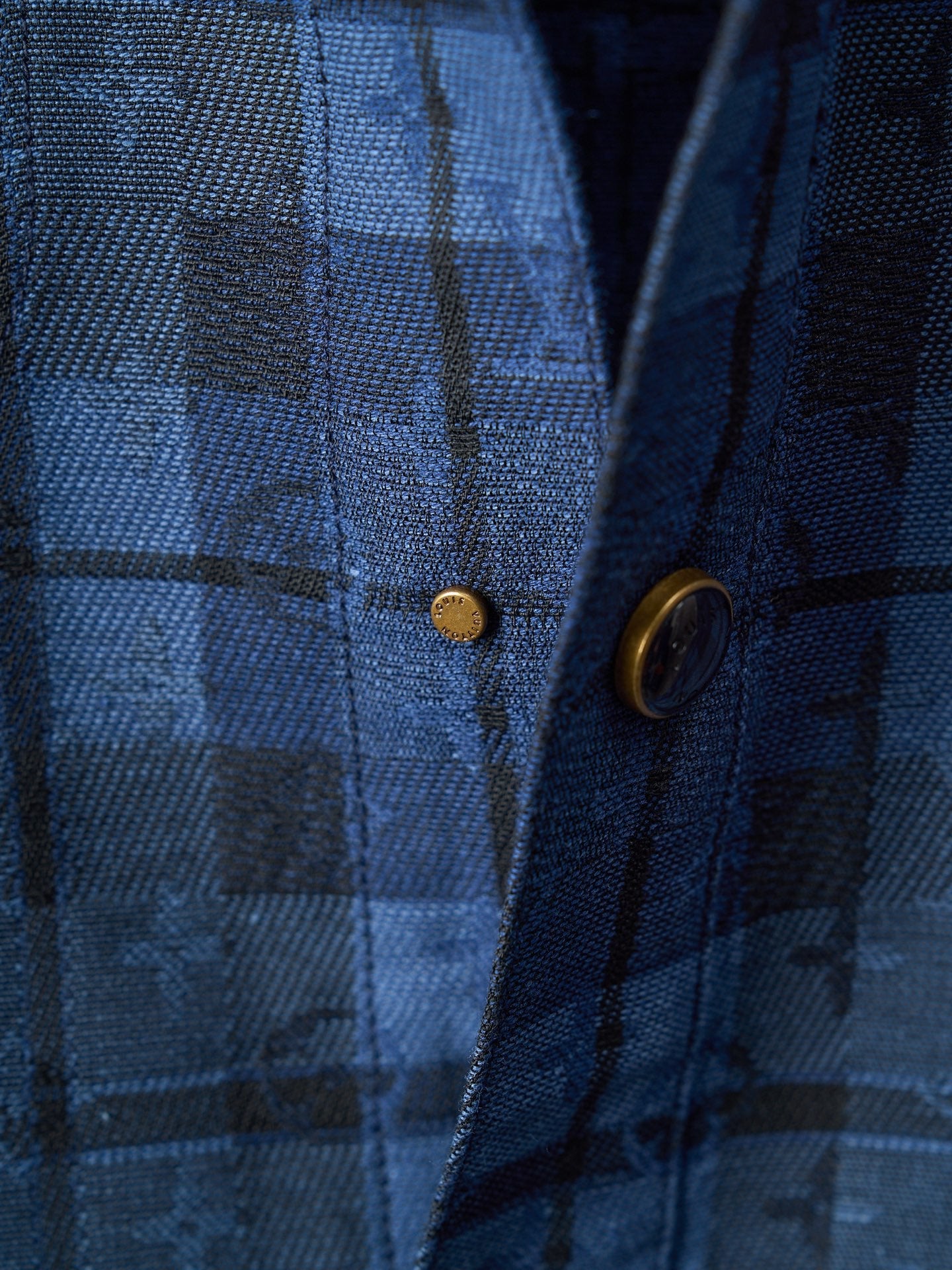 Louis Vuitton MONOGRAM Check Denim Jacket Style Shirt Jacket