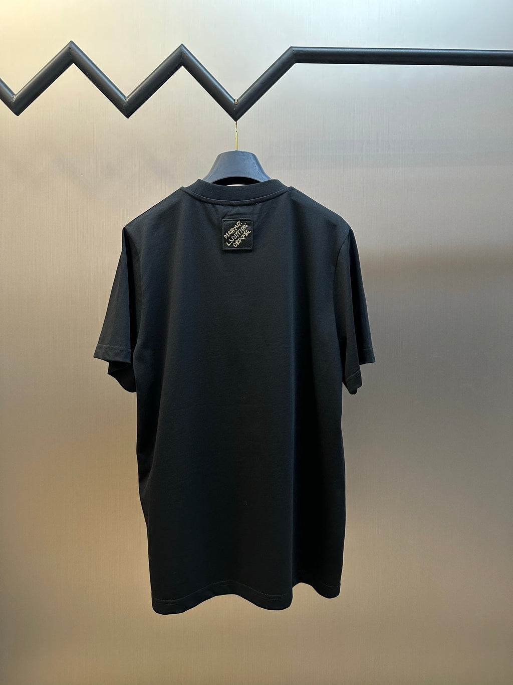 LV Gold Sequined Crew Neck T-Shirt