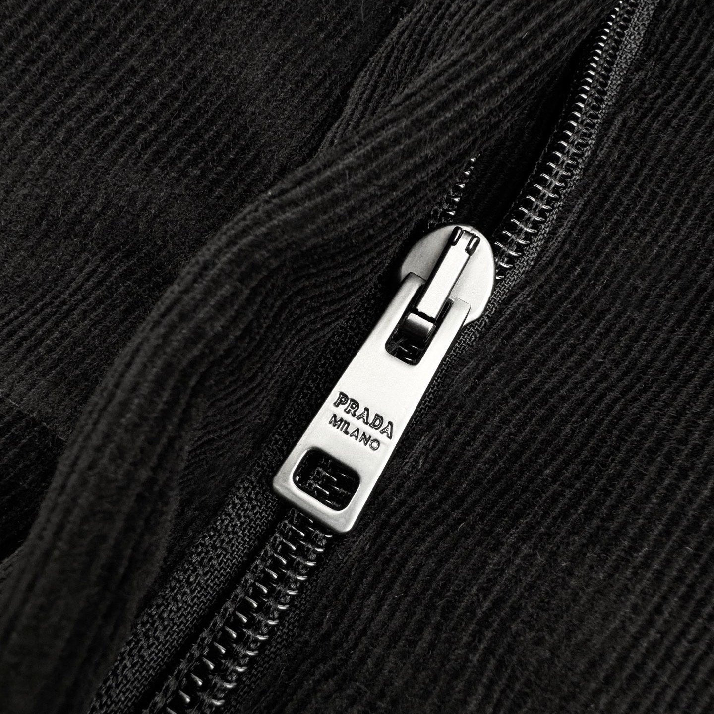 Prada Detachable Corduroy Down Jacket (Black)