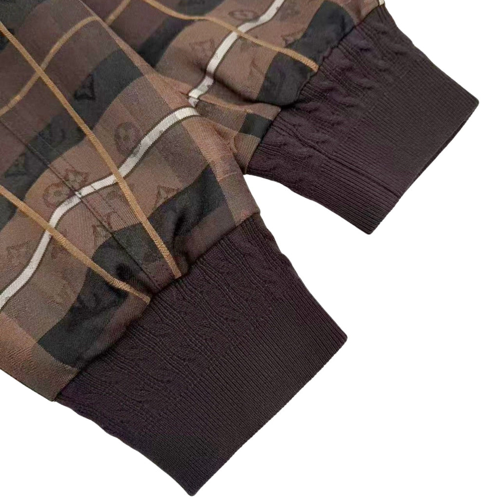 LV Plaid Zip-Up Jacket