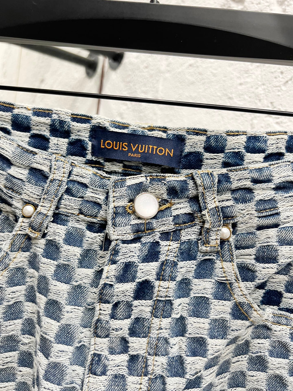 LV Checkerboard Denim Jeans