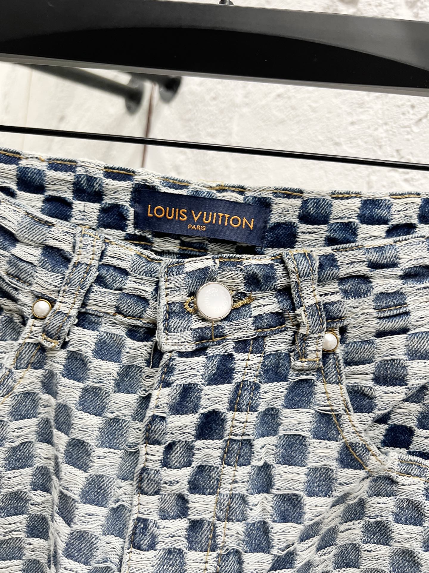 LV Checkerboard Denim Jeans