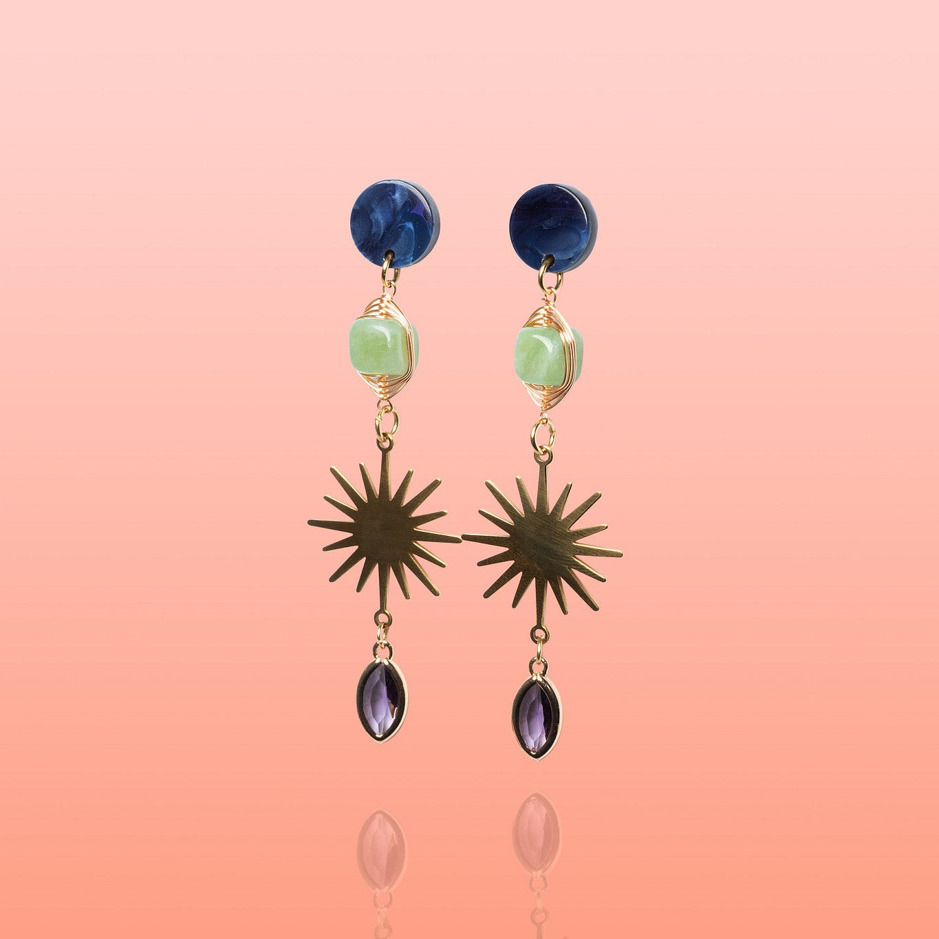 Alma Bleu profond + Jade vert